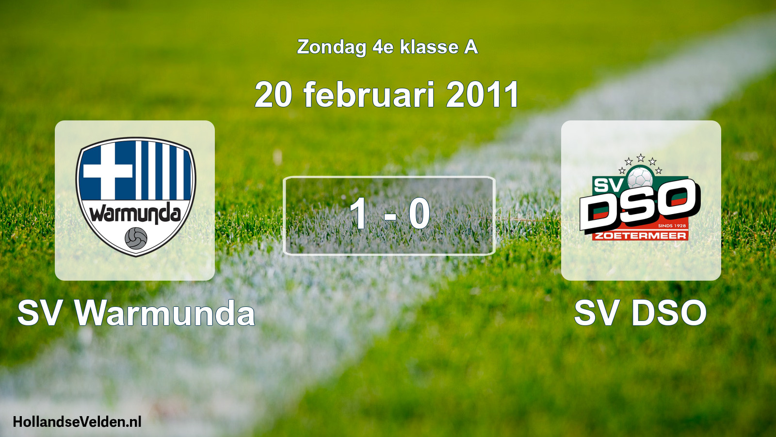 Total number of matches played: SV Warmunda - SV DSO 1 - 0 (20 February 2011)