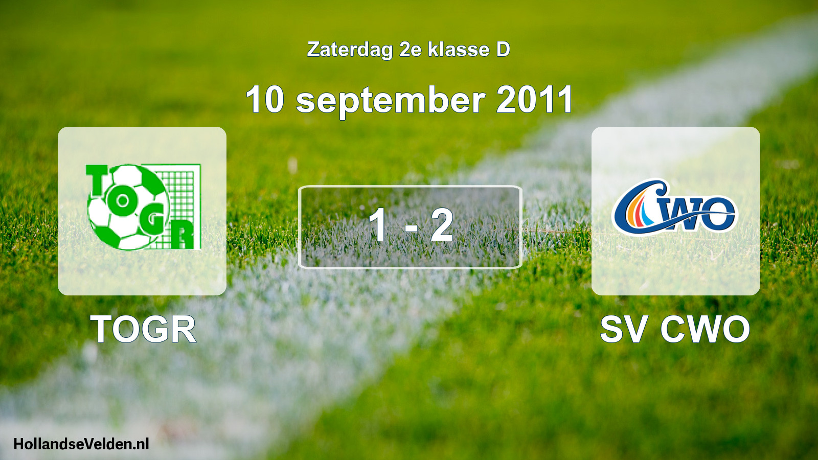 Total number of matches played: TOGR - SV CWO 1 - 2 (10 September 2011)