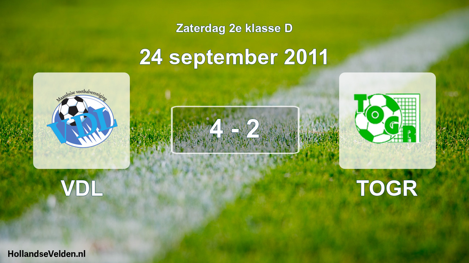 Total number of matches played: VDL - TOGR 4 - 2 (24 September 2011)