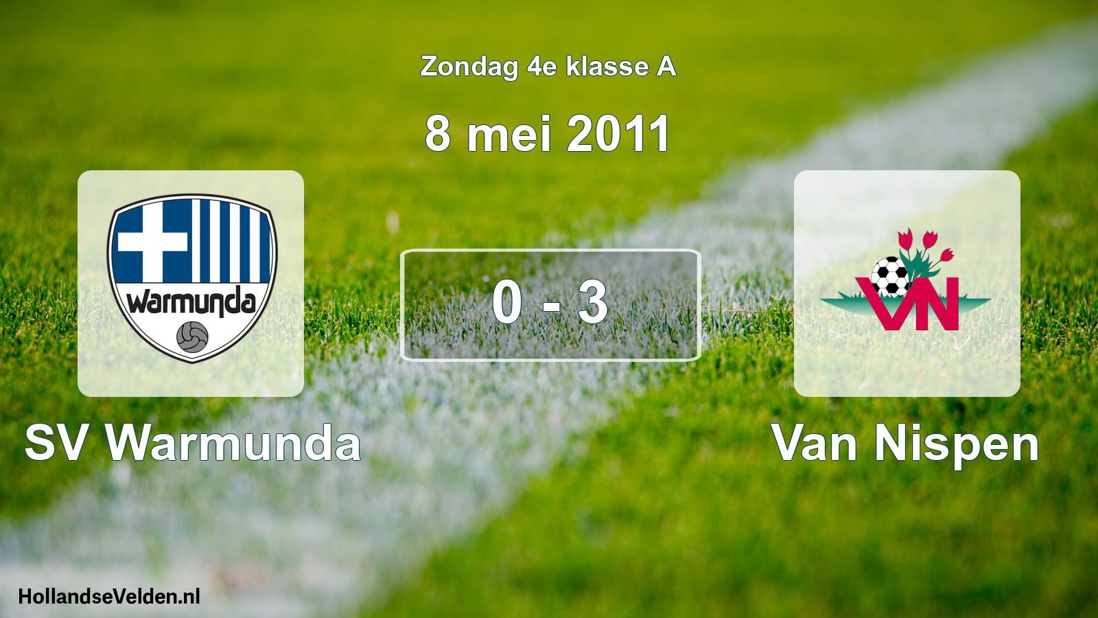 Total number of matches played: SV Warmunda - Van Nispen 0 - 3 (8 May 2011)