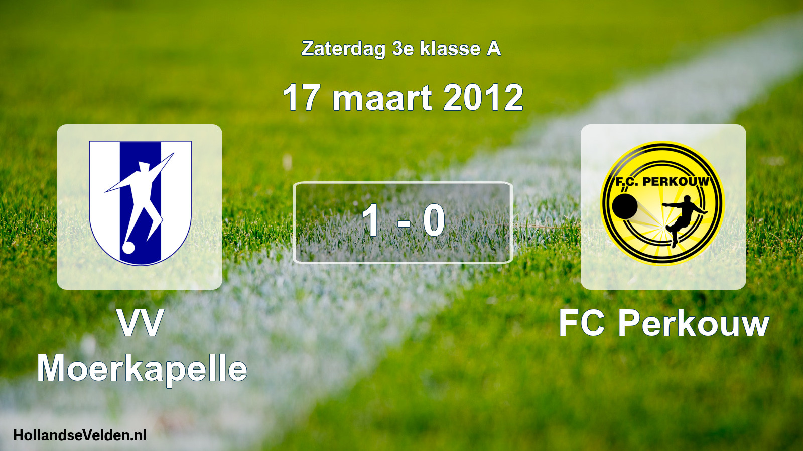 Total number of matches played: VV Moerkapelle - FC Perkouw 1 - 0 (17 March 2012)