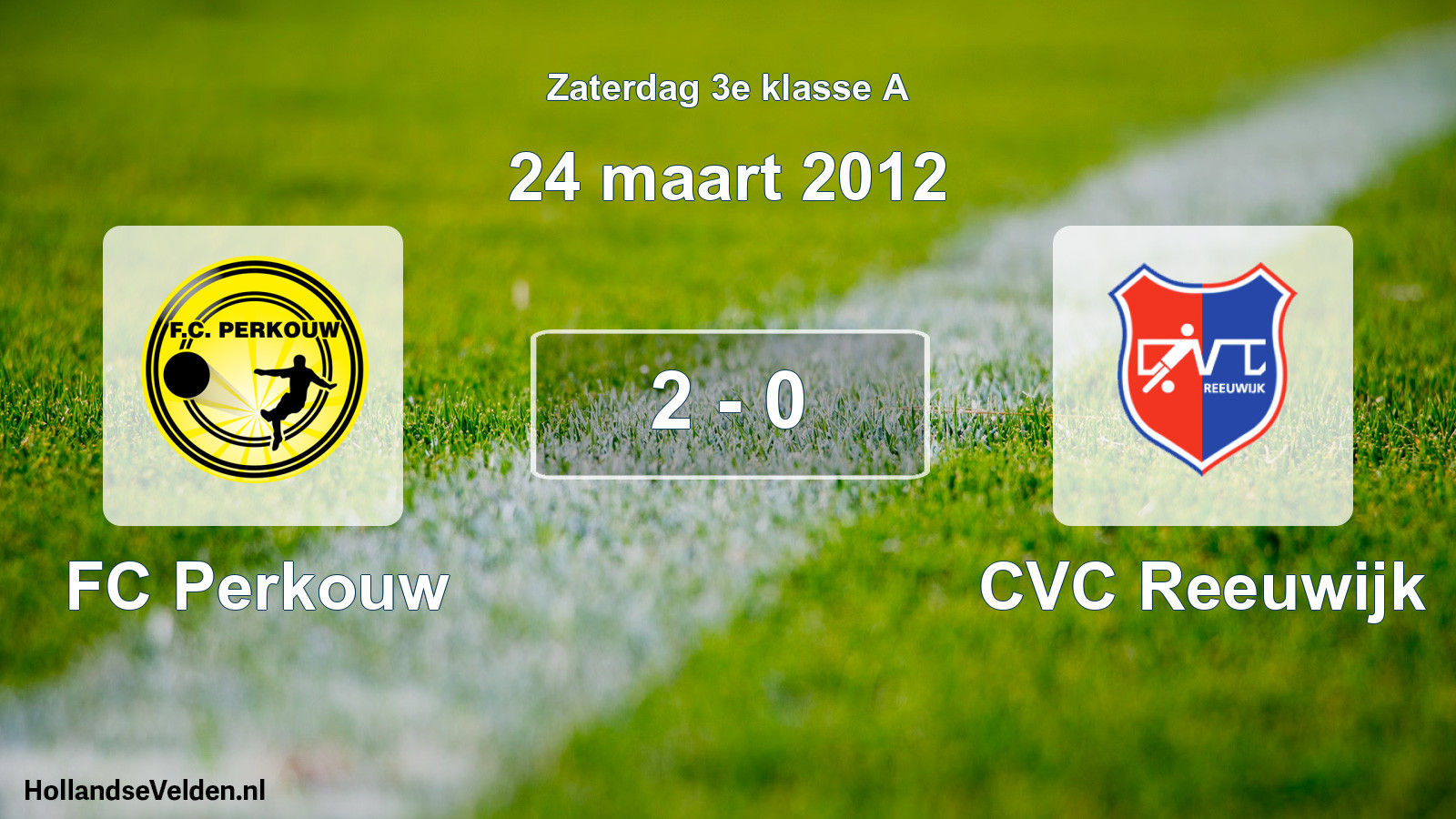 Total number of matches played: FC Perkouw - CVC Reeuwijk 2 - 0 (24 March 2012)
