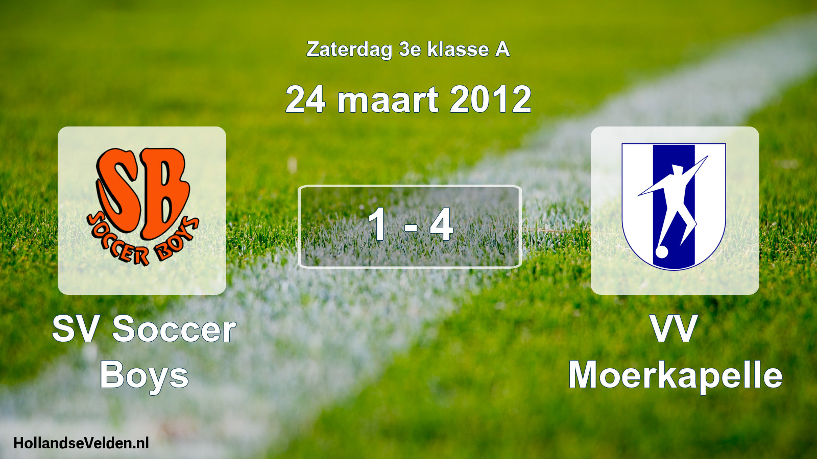 Total number of matches played: SV Soccer Boys - VV Moerkapelle 1 - 4 (24 March 2012)