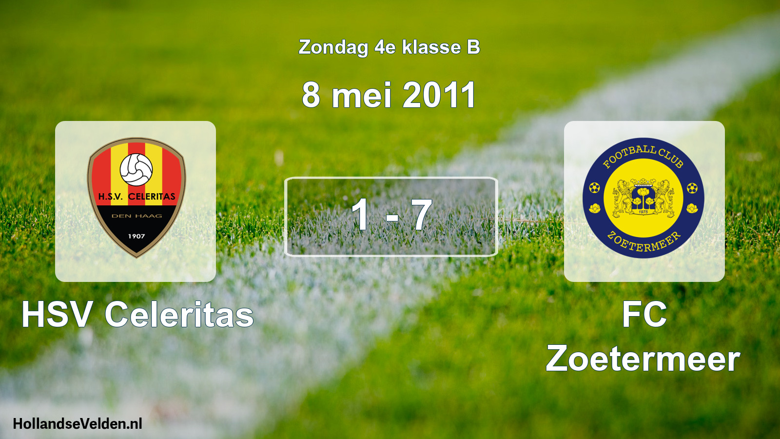 Total number of matches played: HSV Celeritas - FC Zoetermeer 1 - 7 (8 May 2011)