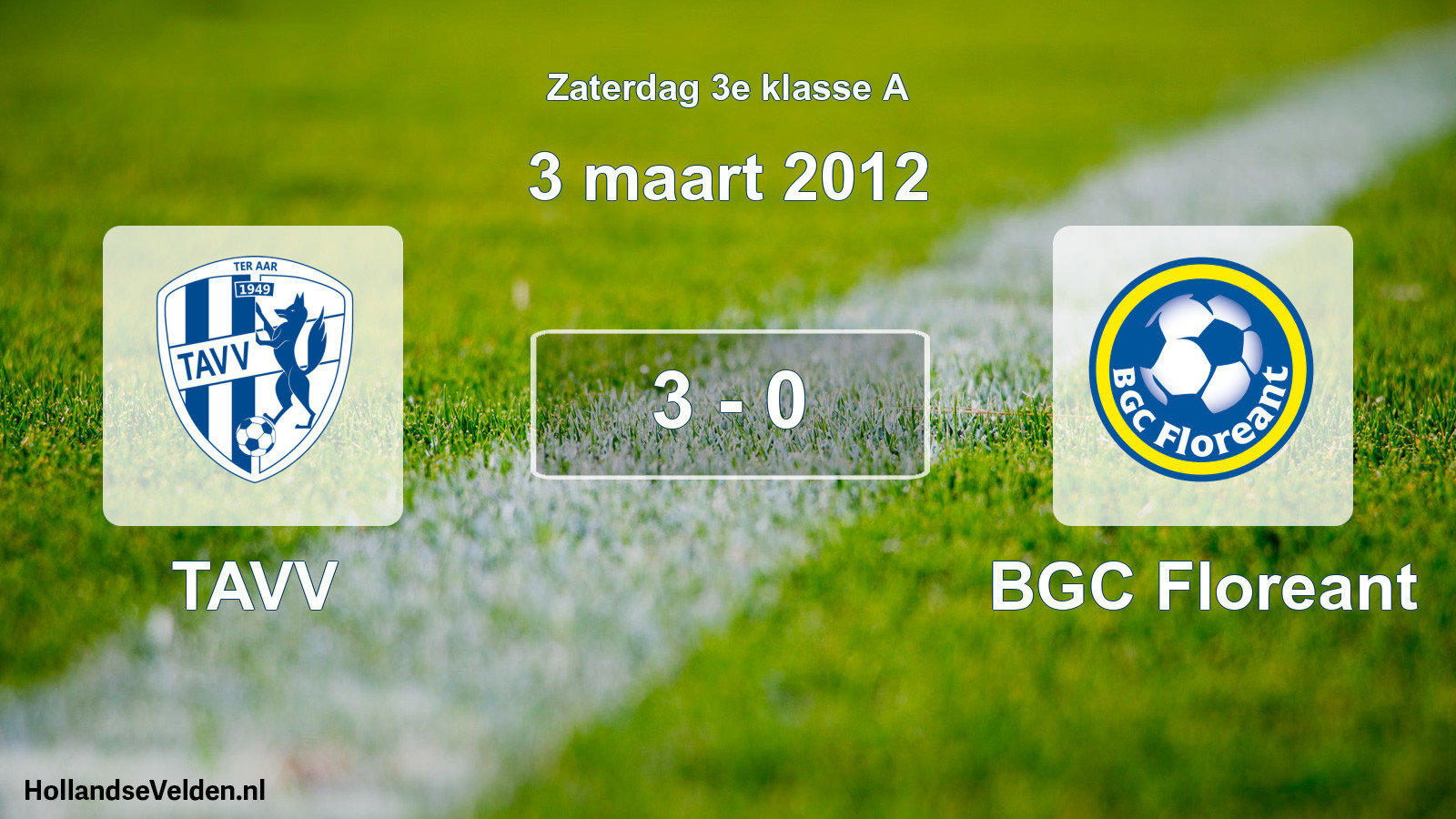 Total number of matches played: TAVV - BGC Floreant 3 - 0 (3 March 2012)