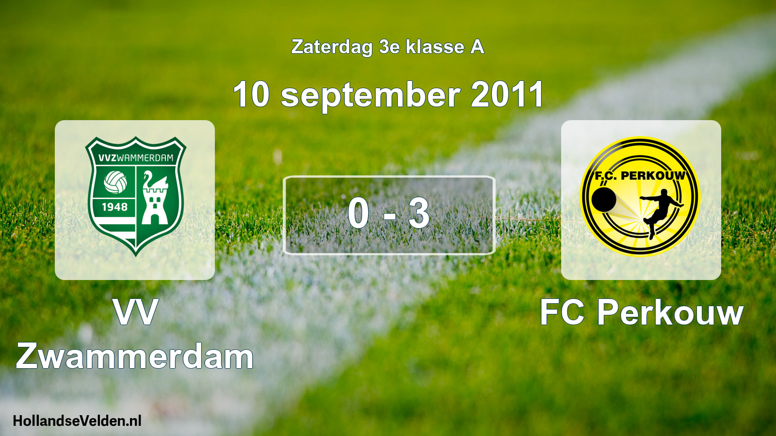 Total number of matches played: VV Zwammerdam - FC Perkouw 0 - 3 (10 September 2011)
