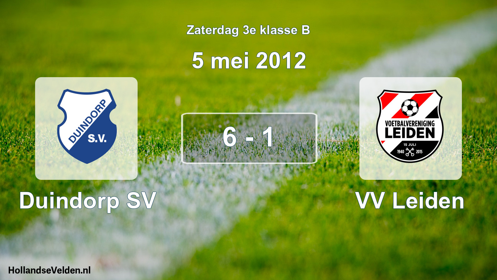 Total number of matches played: Duindorp SV - VV Leiden 6 - 1 (5 May 2012)