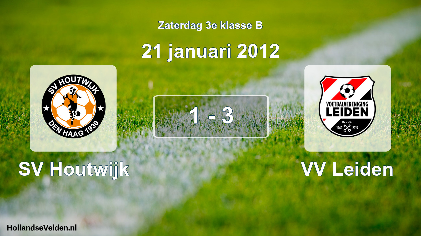 Total number of matches played: SV Houtwijk - VV Leiden 1 - 3 (21 January 2012)