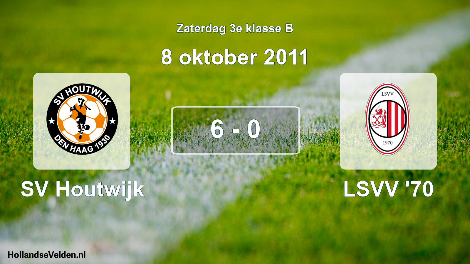 Total number of matches played: SV Houtwijk - LSVV '70 6 - 0 (8 October 2011)