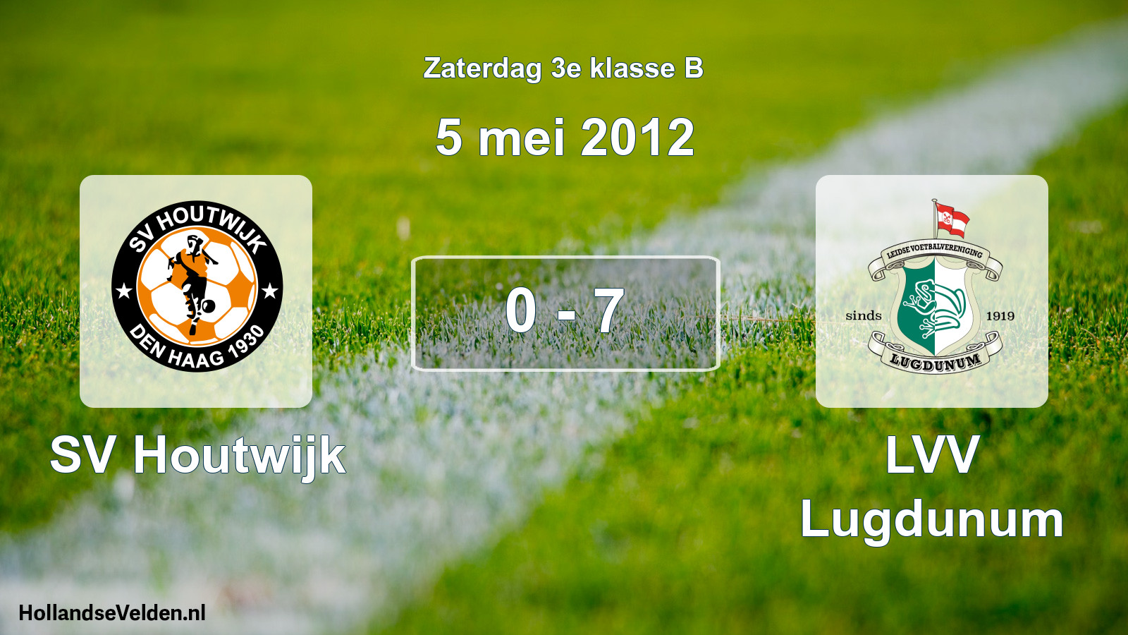 Total number of matches played: SV Houtwijk - LVV Lugdunum 0 - 7 (5 May 2012)