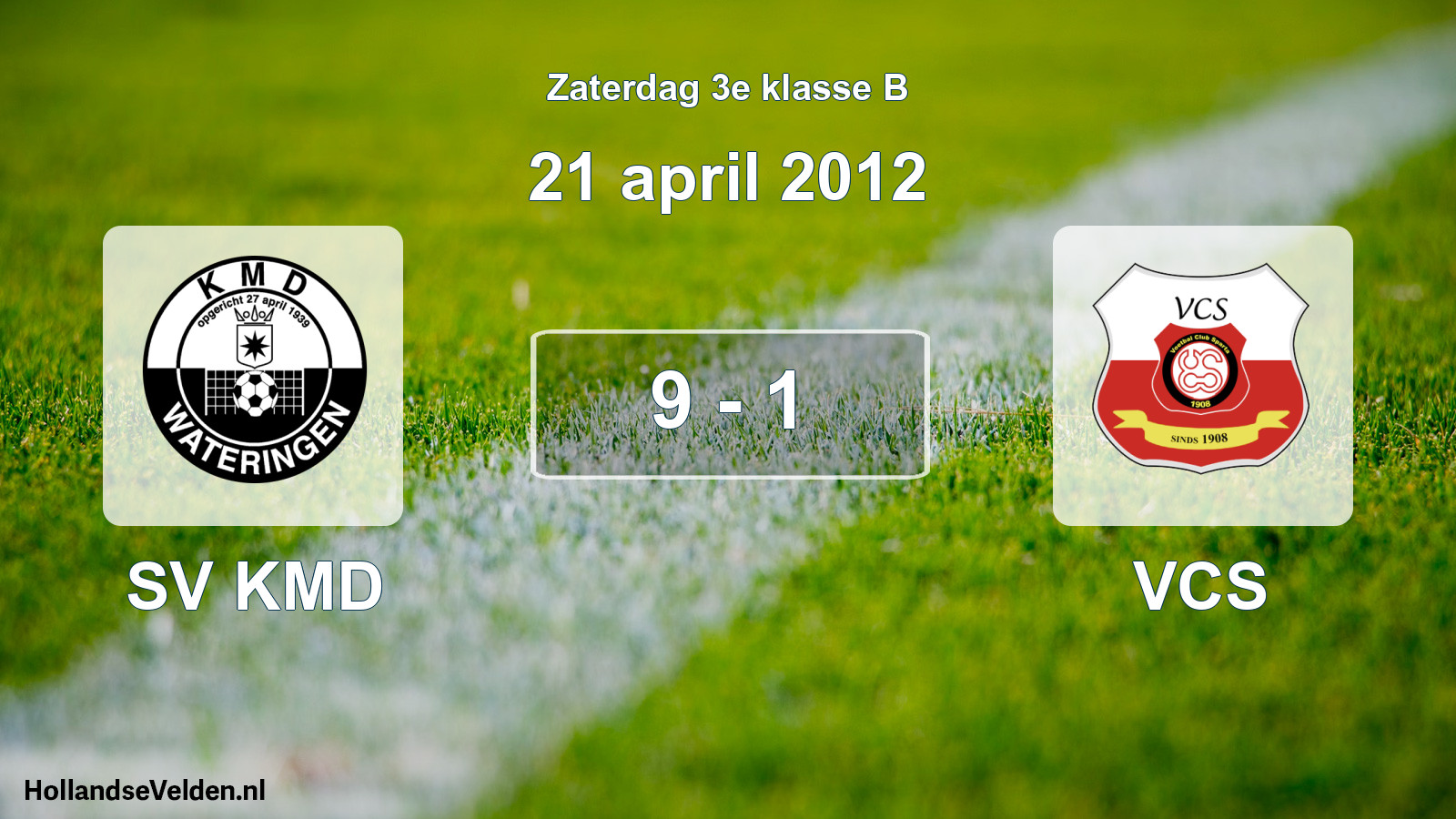 Total number of matches played: SV KMD - VCS 9 - 1 (21 April 2012)