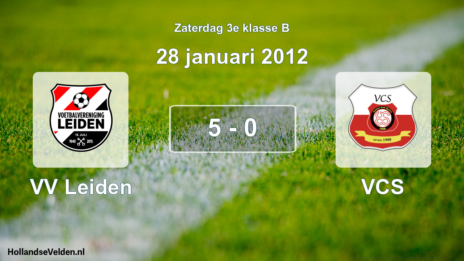 Total number of matches played: VV Leiden - VCS 5 - 0 (28 January 2012)