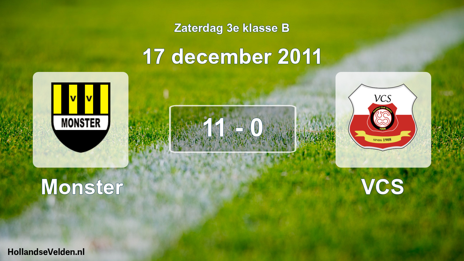 Total number of matches played: Monster - VCS 11 - 0 (17 December 2011)