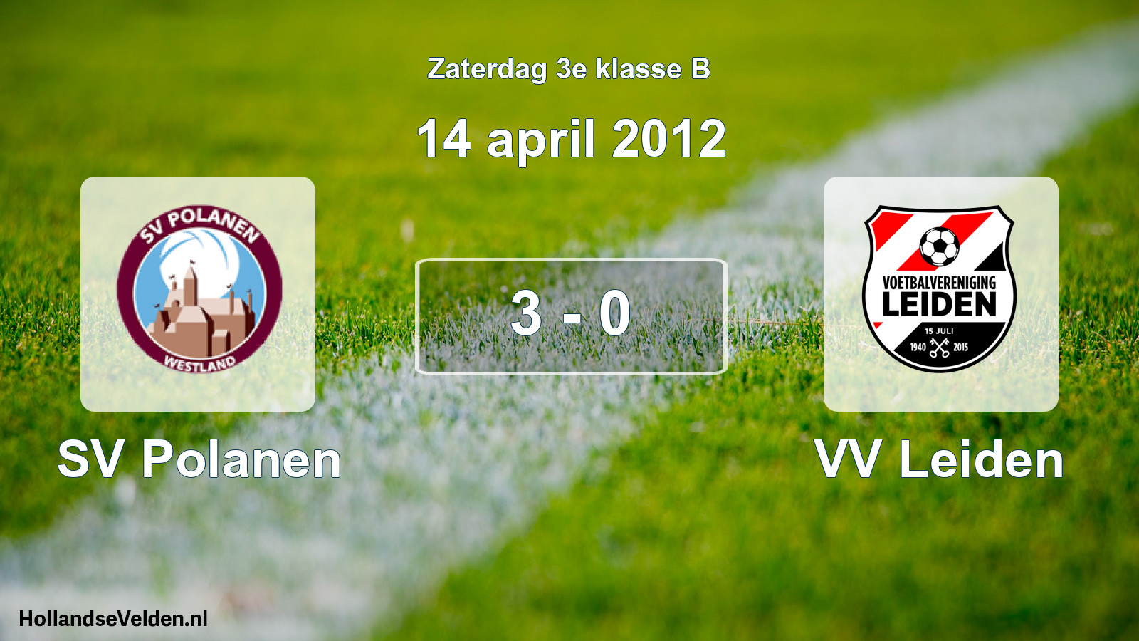 Total number of matches played: SV Polanen - VV Leiden 3 - 0 (14 April 2012)