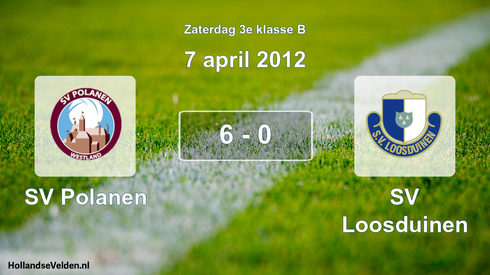 Total number of matches played: SV Polanen - SV Loosduinen 6 - 0 (7 April 2012)