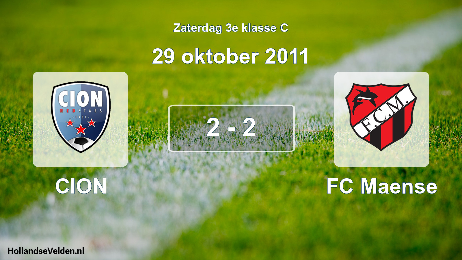 Total number of matches played: CION - FC Maense 2 - 2 (29 October 2011)