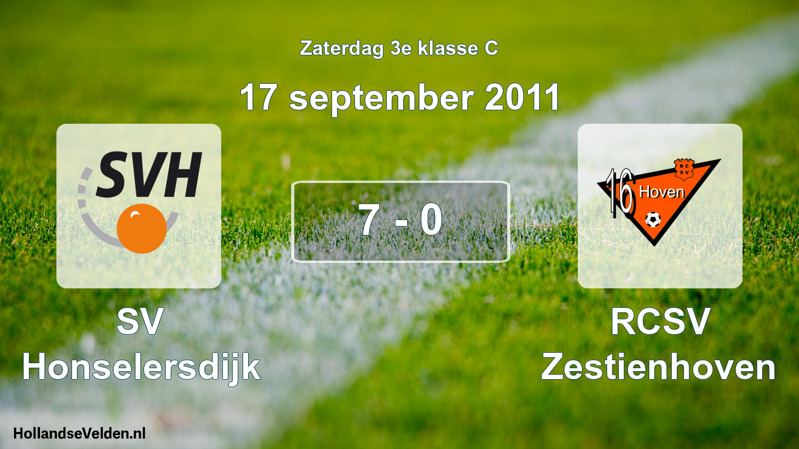 Total number of matches played: SV Honselersdijk - RCSV Zestienhoven 7 - 0 (17 September 2011)