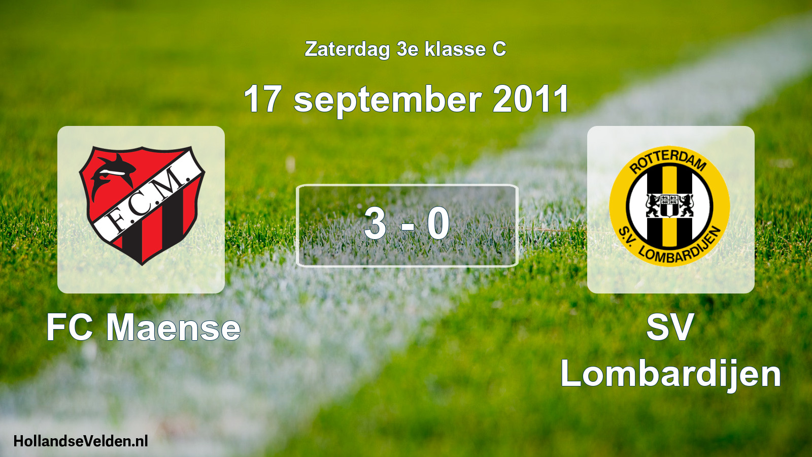 Total number of matches played: FC Maense - SV Lombardijen 3 - 0 (17 September 2011)