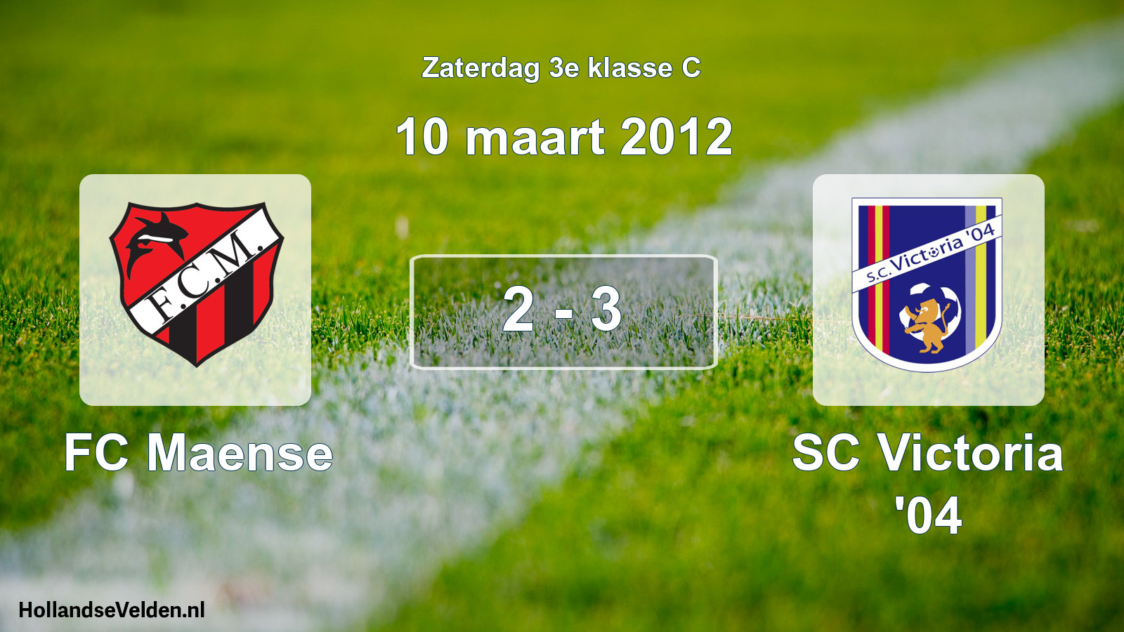 Total number of matches played: FC Maense - SC Victoria '04 2 - 3 (10 March 2012)