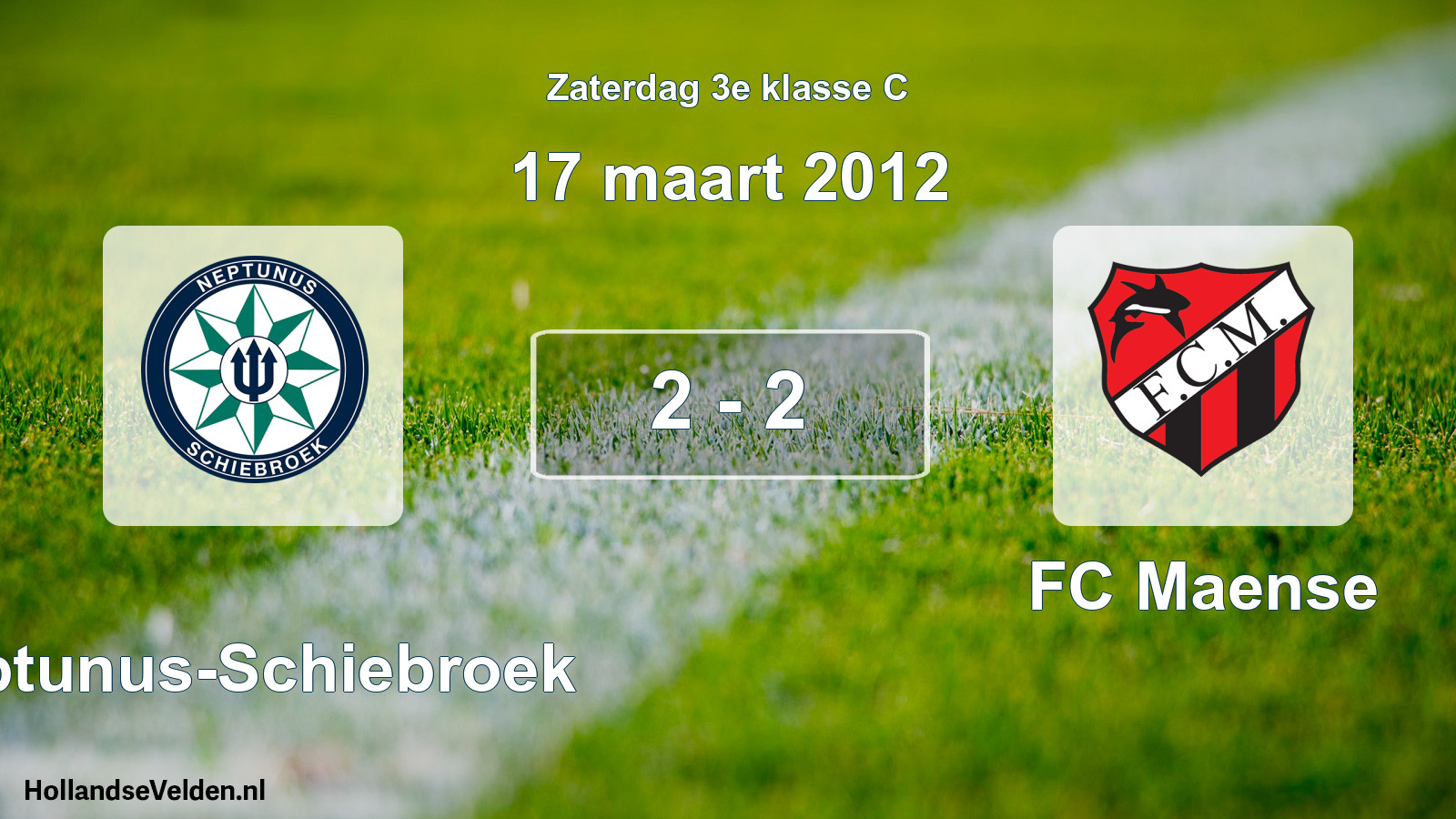 Total number of matches played: Neptunus-Schiebroek - FC Maense 2 - 2 (17 March 2012)