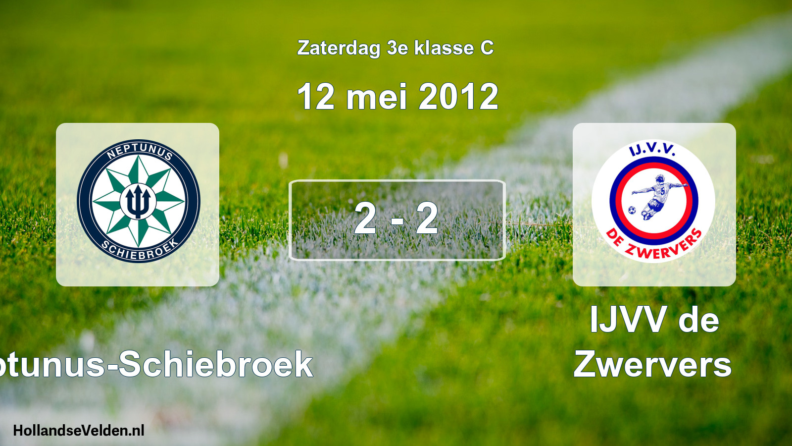 Total number of matches played: Neptunus-Schiebroek - IJVV de Zwervers 2 - 2 (12 May 2012)