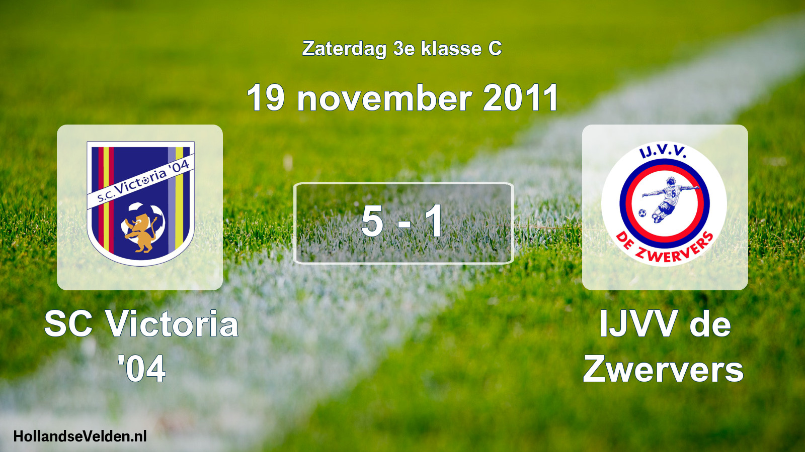Total number of matches played: SC Victoria '04 - IJVV de Zwervers 5 - 1 (19 November 2011)