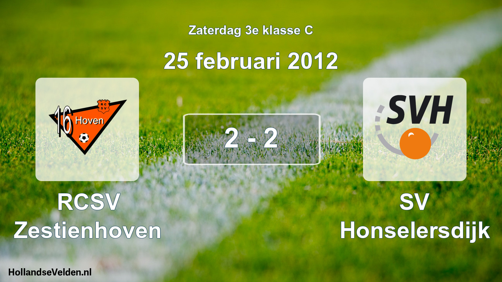 Total number of matches played: RCSV Zestienhoven - SV Honselersdijk 2 - 2 (25 February 2012)