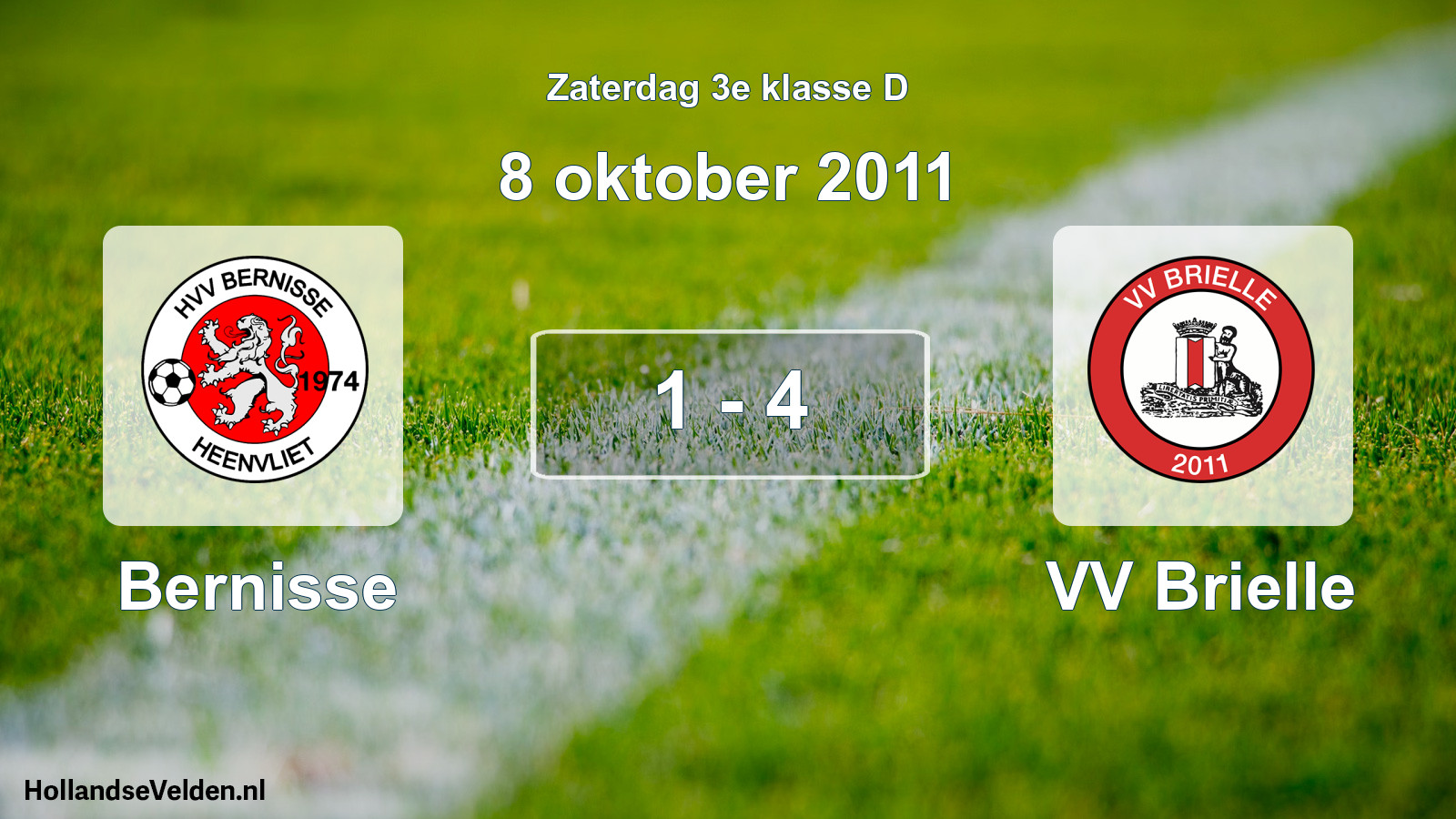 Total number of matches played: Bernisse - VV Brielle 1 - 4 (8 October 2011)