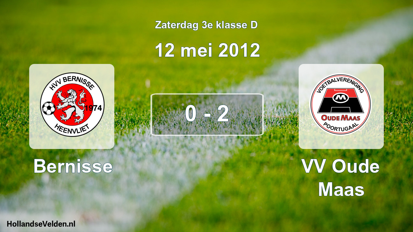 Total number of matches played: Bernisse - VV Oude Maas 0 - 2 (12 May 2012)