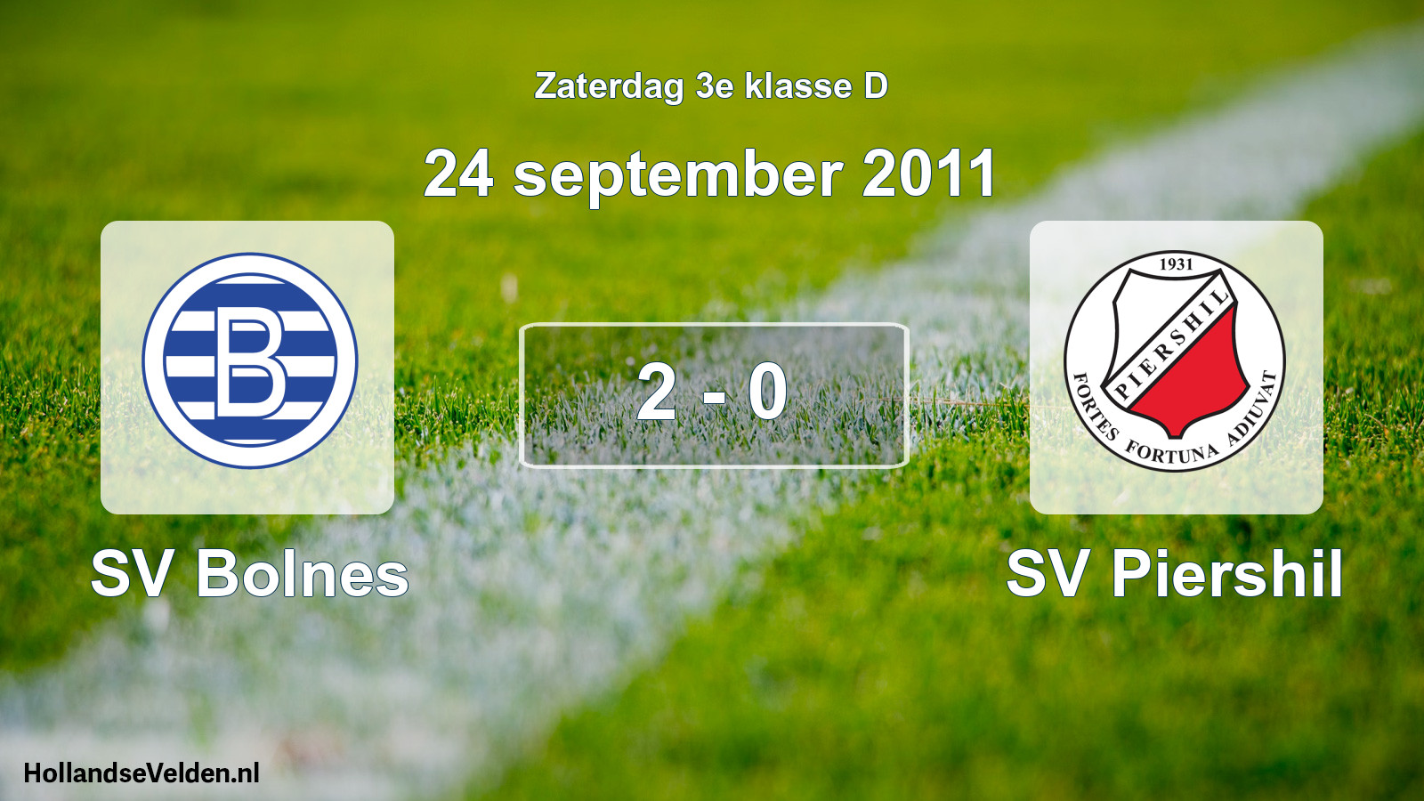 Total number of matches played: SV Bolnes - SV Piershil 2 - 0 (24 September 2011)