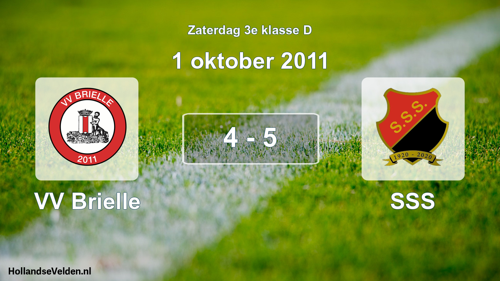 Total number of matches played: VV Brielle - SSS 4 - 5 (1 October 2011)