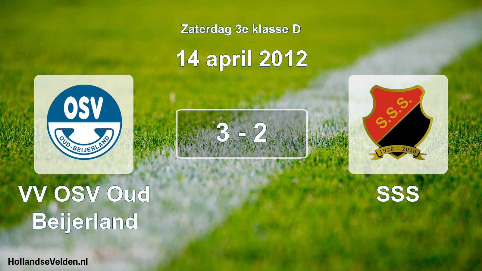 Total number of matches played: VV OSV Oud Beijerland - SSS 3 - 2 (14 April 2012)