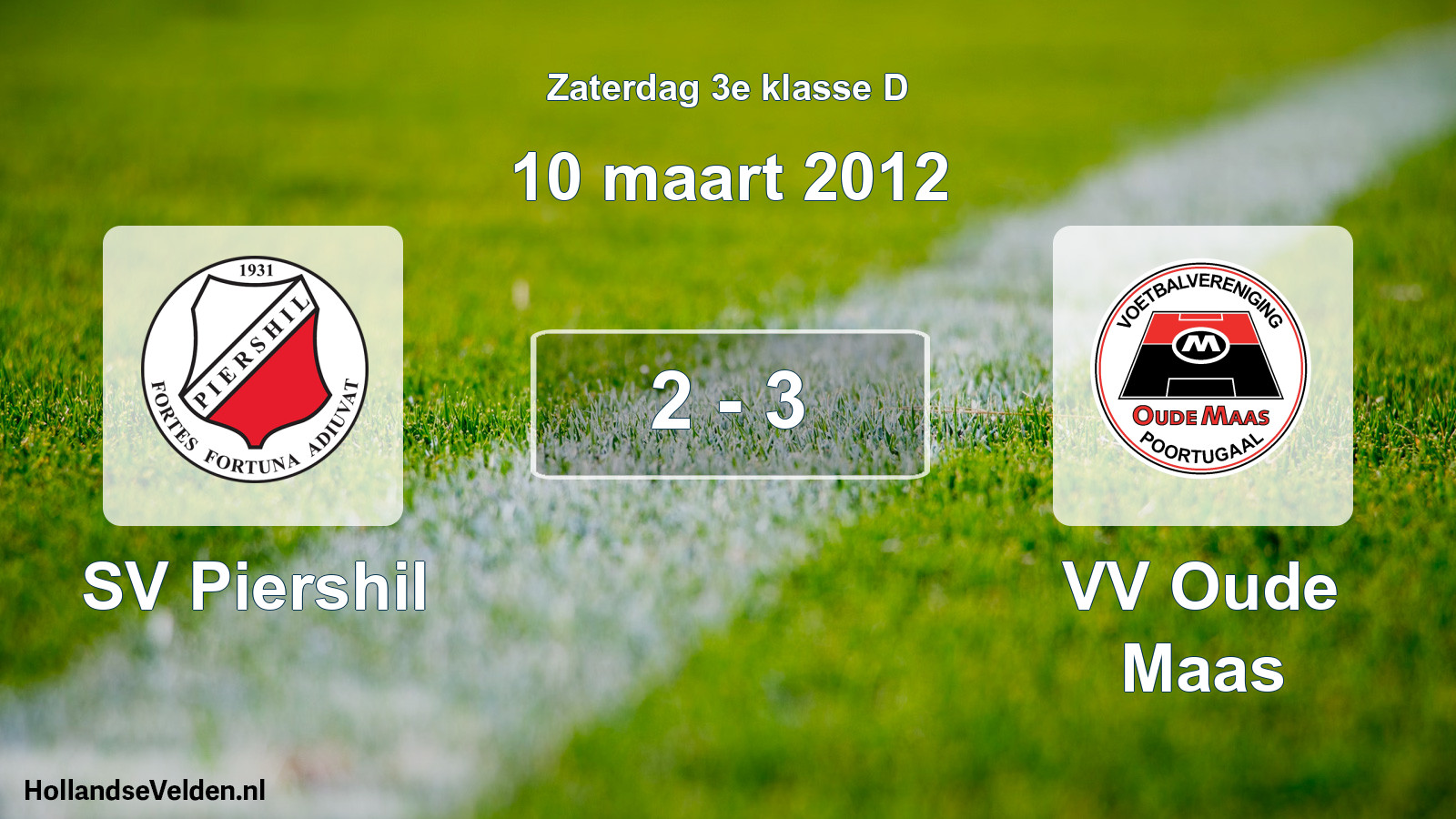 Total number of matches played: SV Piershil - VV Oude Maas 2 - 3 (10 March 2012)