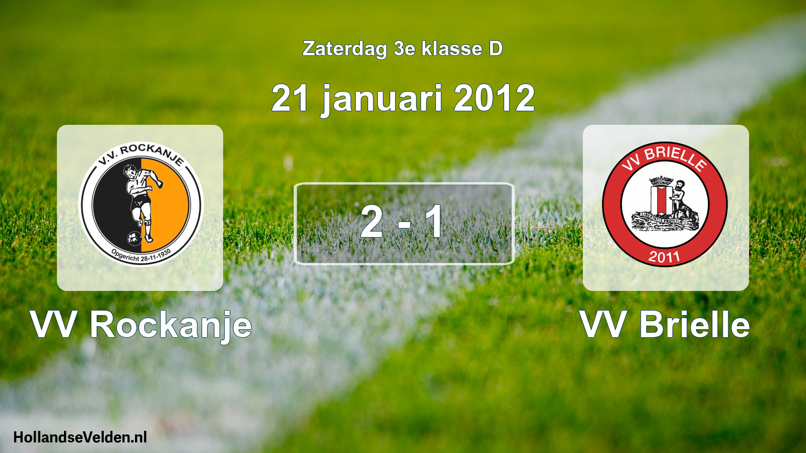 Total number of matches played: VV Rockanje - VV Brielle 2 - 1 (21 January 2012)