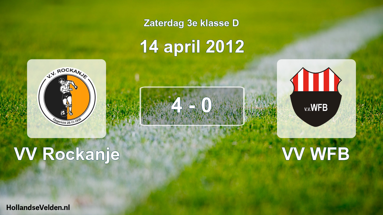 Total number of matches played: VV Rockanje - VV WFB 4 - 0 (14 April 2012)
