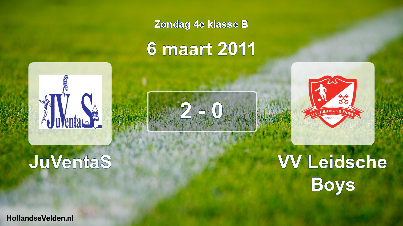 Gespeelde wedstrijd: JuVentaS - VV Leidsche Boys 2 - 0 (6 maart 2011)