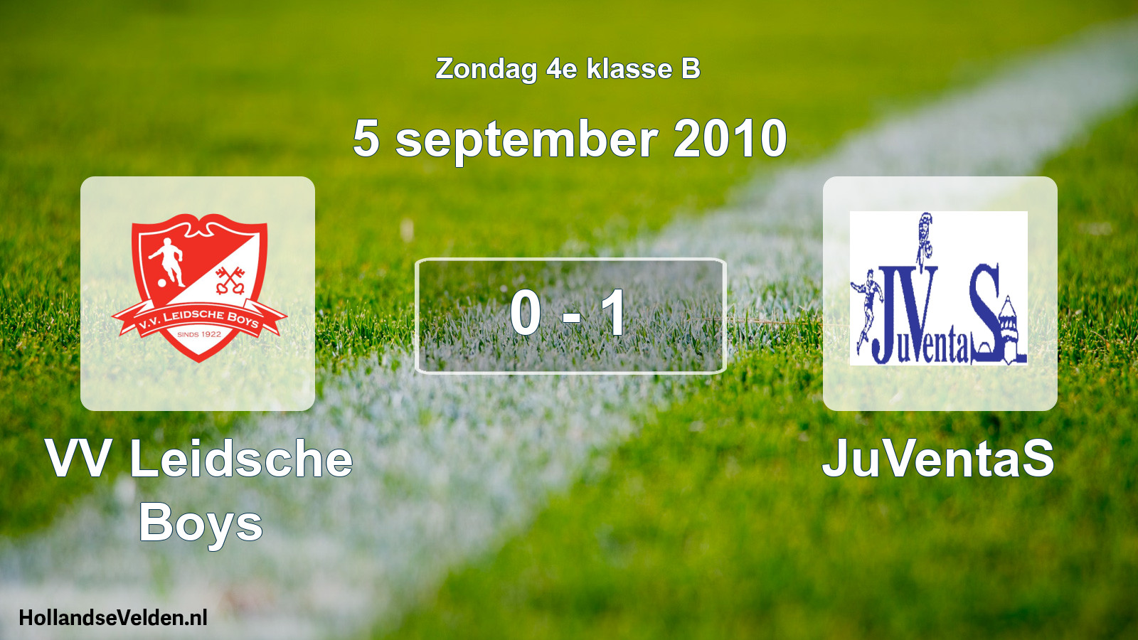 Gespeelde wedstrijd: VV Leidsche Boys - JuVentaS 0 - 1 (5 september 2010)