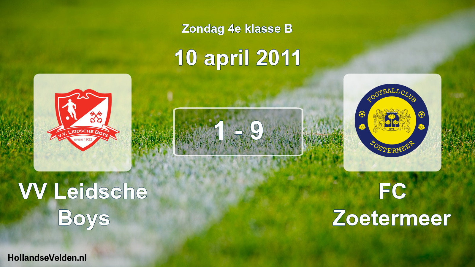 Total number of matches played: VV Leidsche Boys - FC Zoetermeer 1 - 9 (10 April 2011)