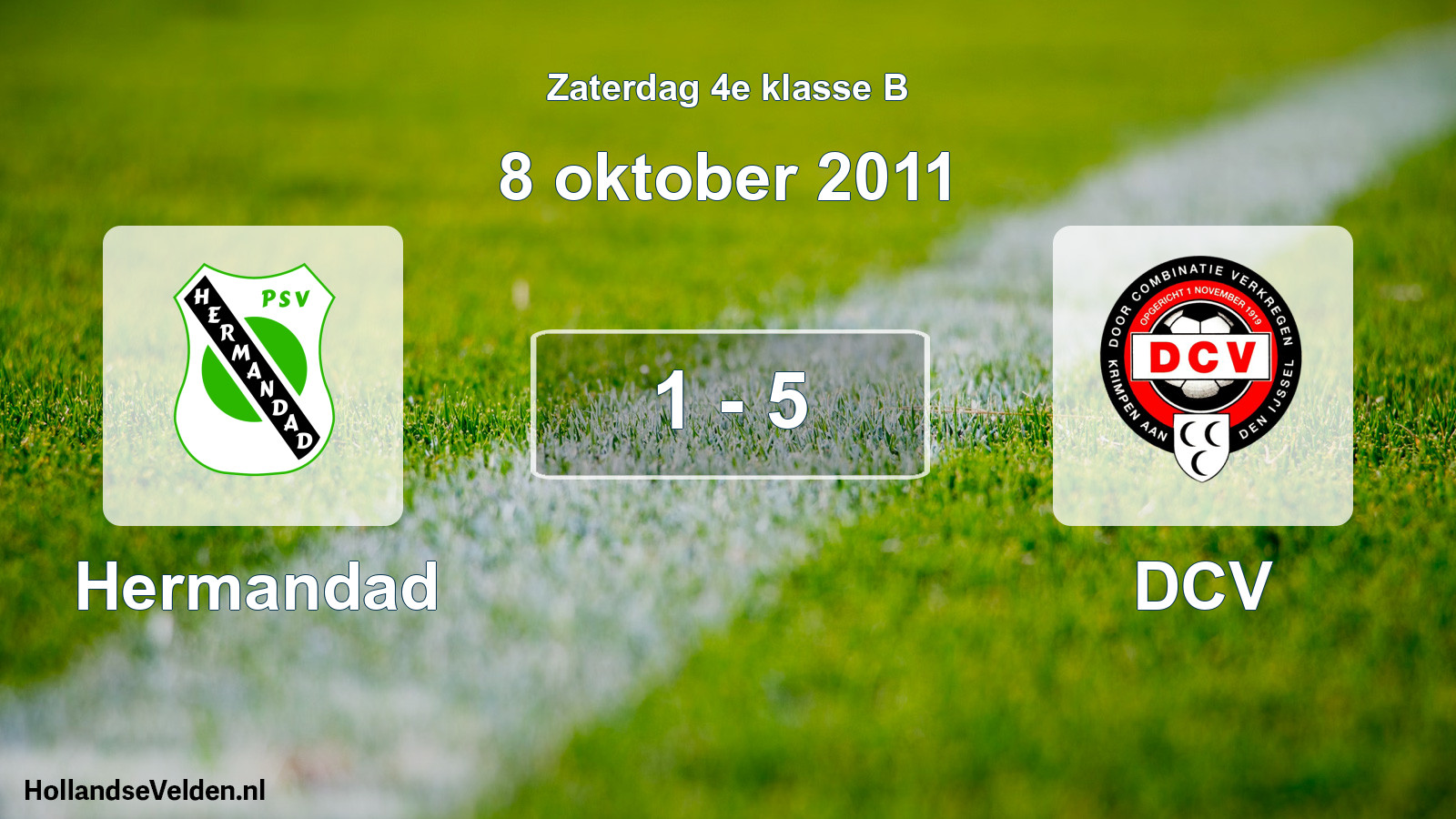 Total number of matches played: Hermandad - DCV 1 - 5 (8 October 2011)