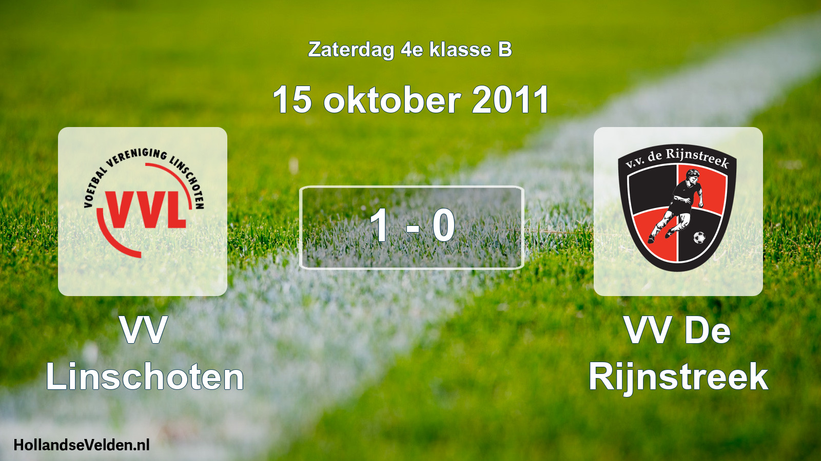 Total number of matches played: VV Linschoten - VV De Rijnstreek 1 - 0 (15 October 2011)