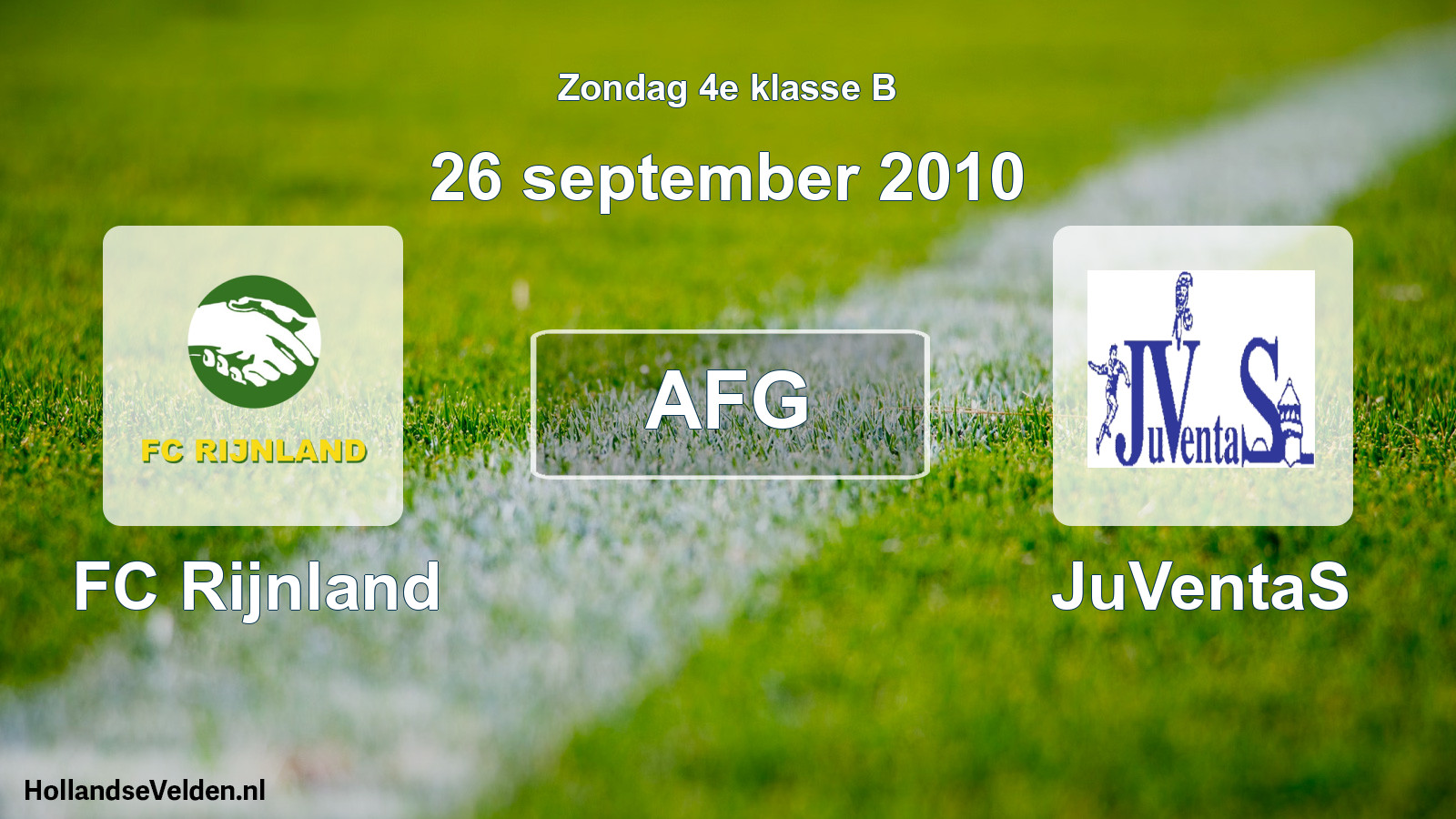 Geplande wedstrijd: FC Rijnland - JuVentaS (26 september 2010)