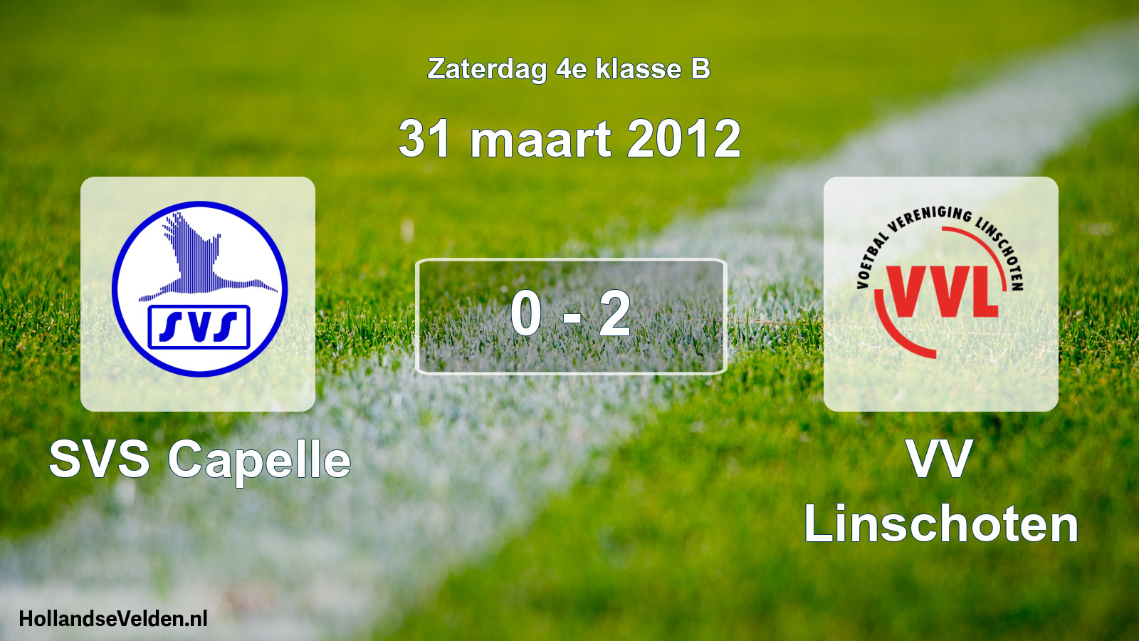 Total number of matches played: SVS Capelle - VV Linschoten 0 - 2 (31 March 2012)