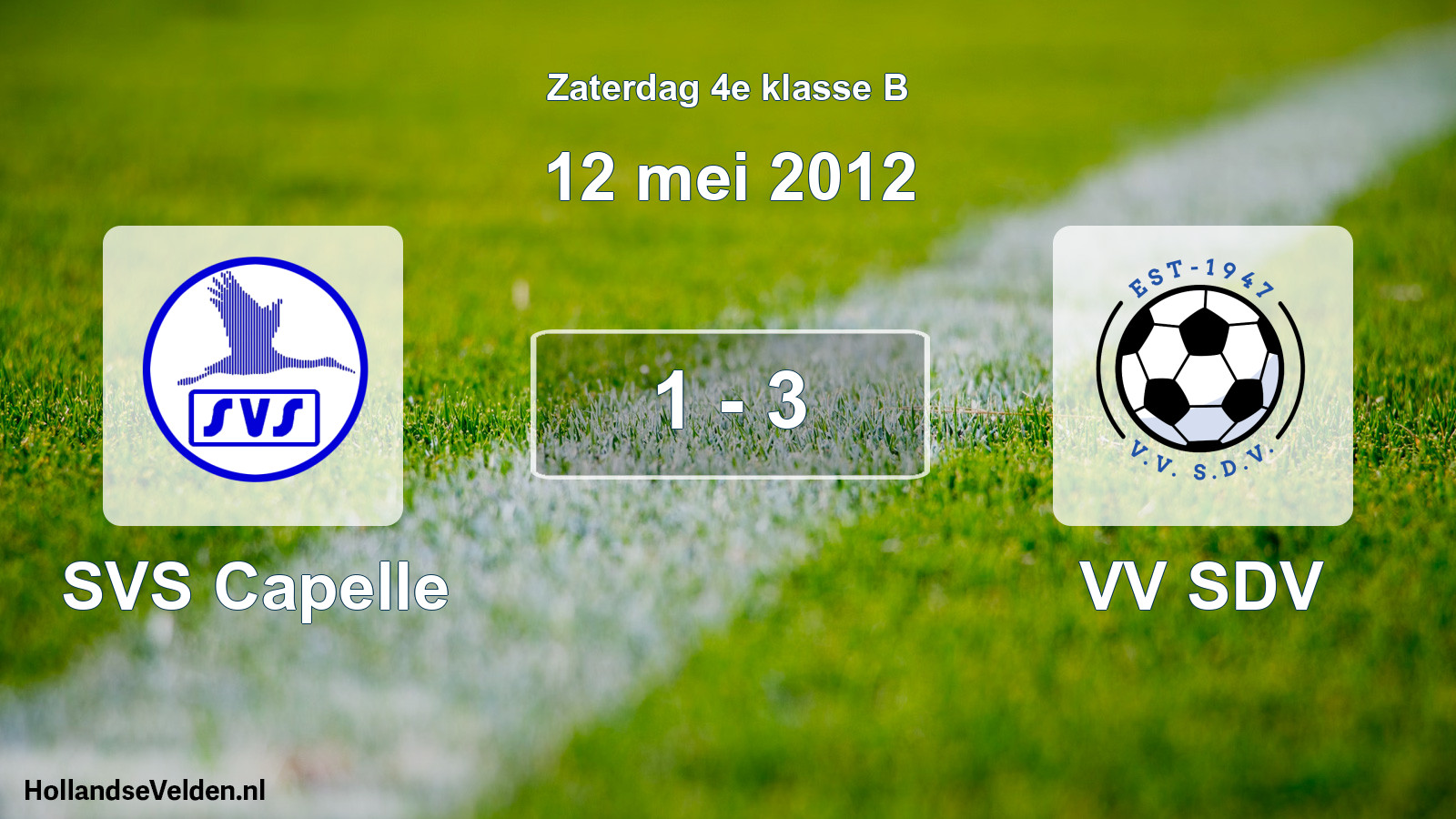 Total number of matches played: SVS Capelle - VV SDV 1 - 3 (12 May 2012)