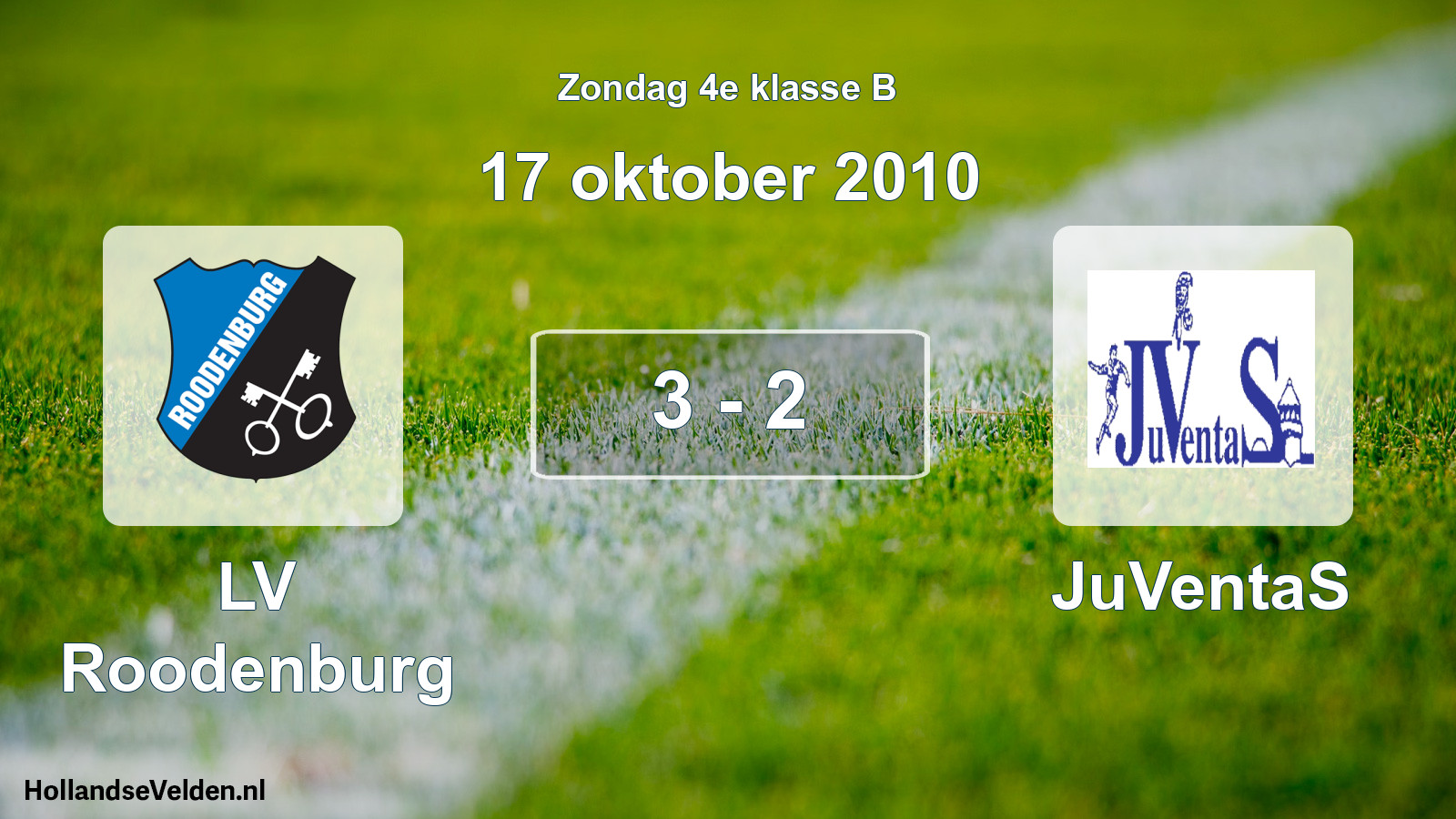 Gespeelde wedstrijd: LV Roodenburg - JuVentaS 3 - 2 (17 oktober 2010)