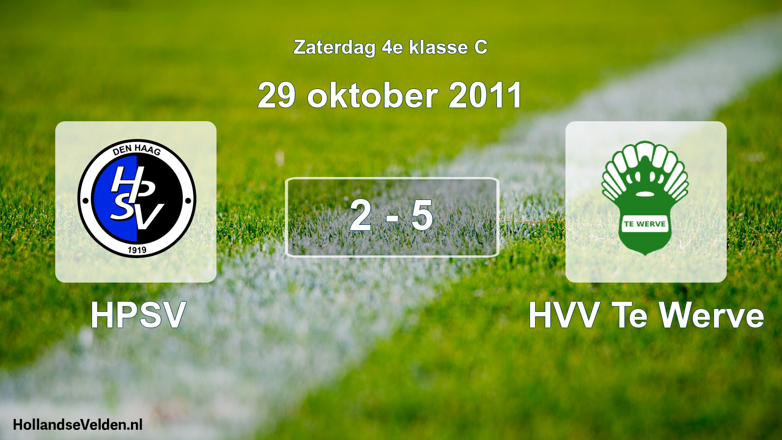 Total number of matches played: HPSV - HVV Te Werve 2 - 5 (29 October 2011)