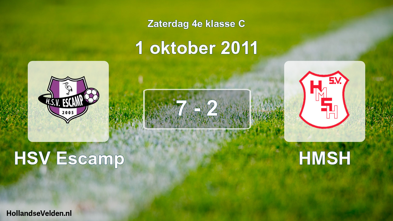 Total number of matches played: HSV Escamp - HMSH 7 - 2 (1 October 2011)