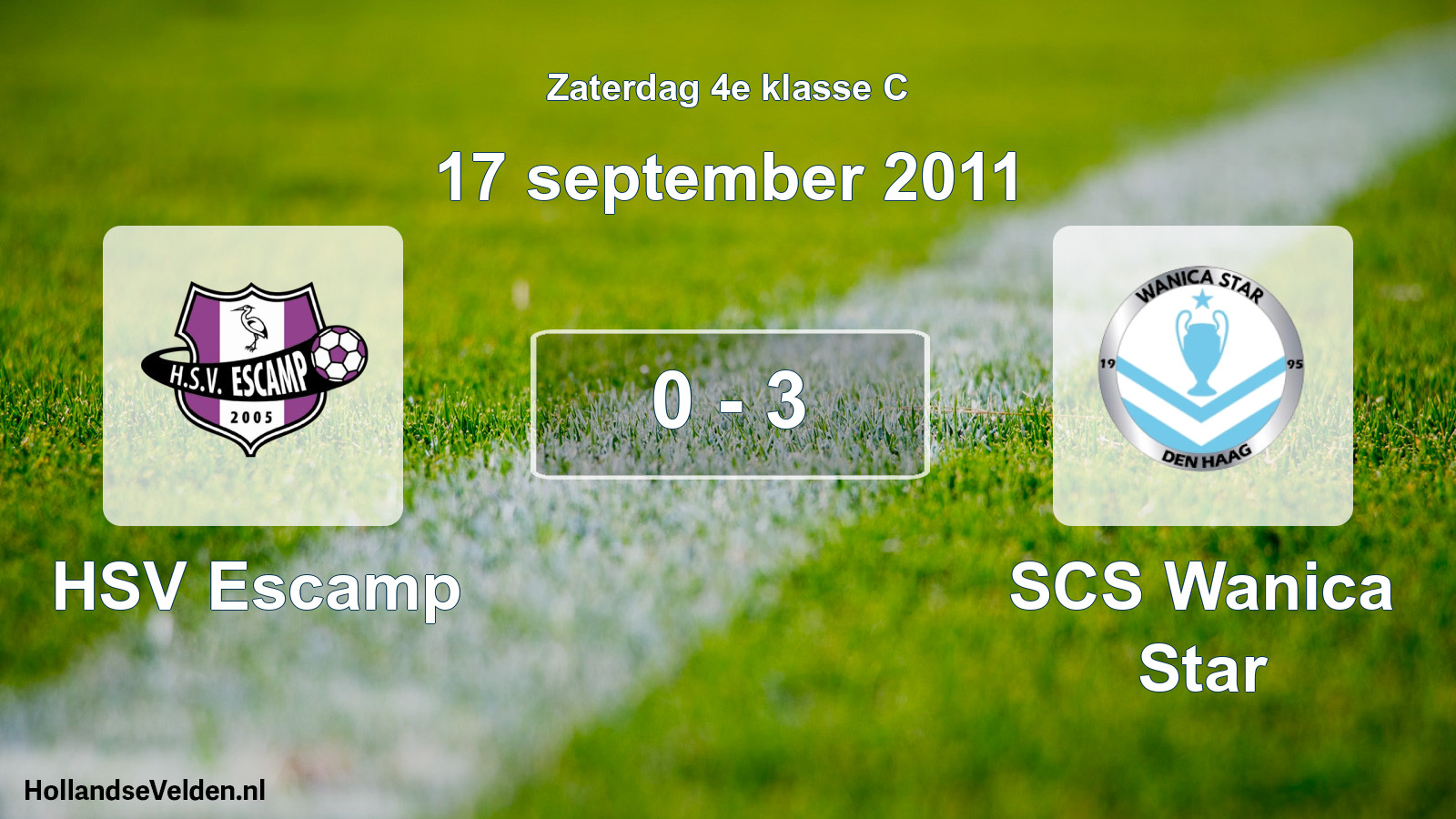 Total number of matches played: HSV Escamp - SCS Wanica Star 0 - 3 (17 September 2011)