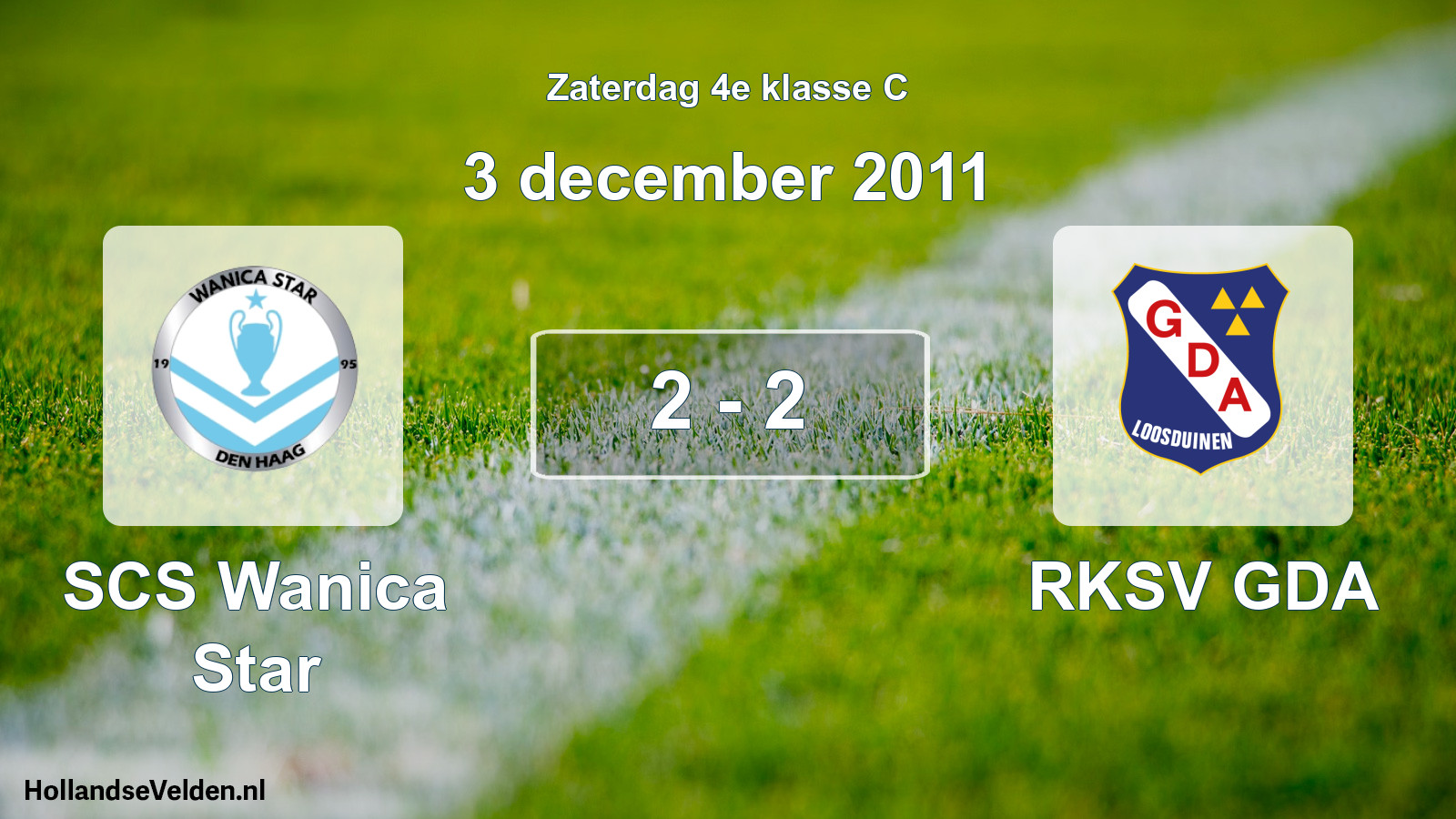 Total number of matches played: SCS Wanica Star - RKSV GDA 2 - 2 (3 December 2011)