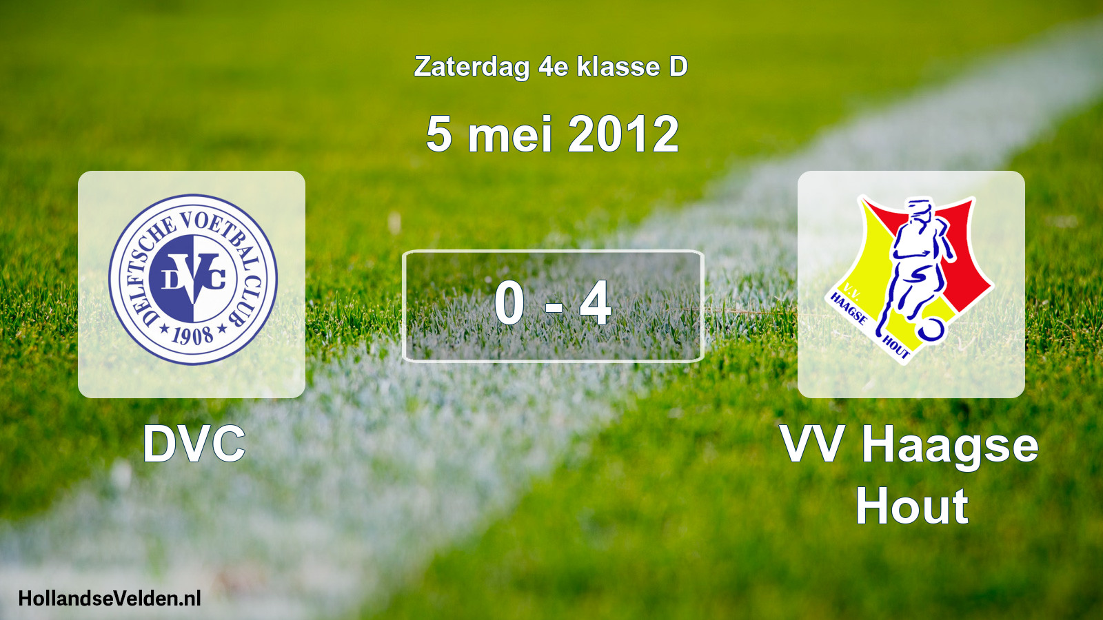 Total number of matches played: DVC - VV Haagse Hout 0 - 4 (5 May 2012)