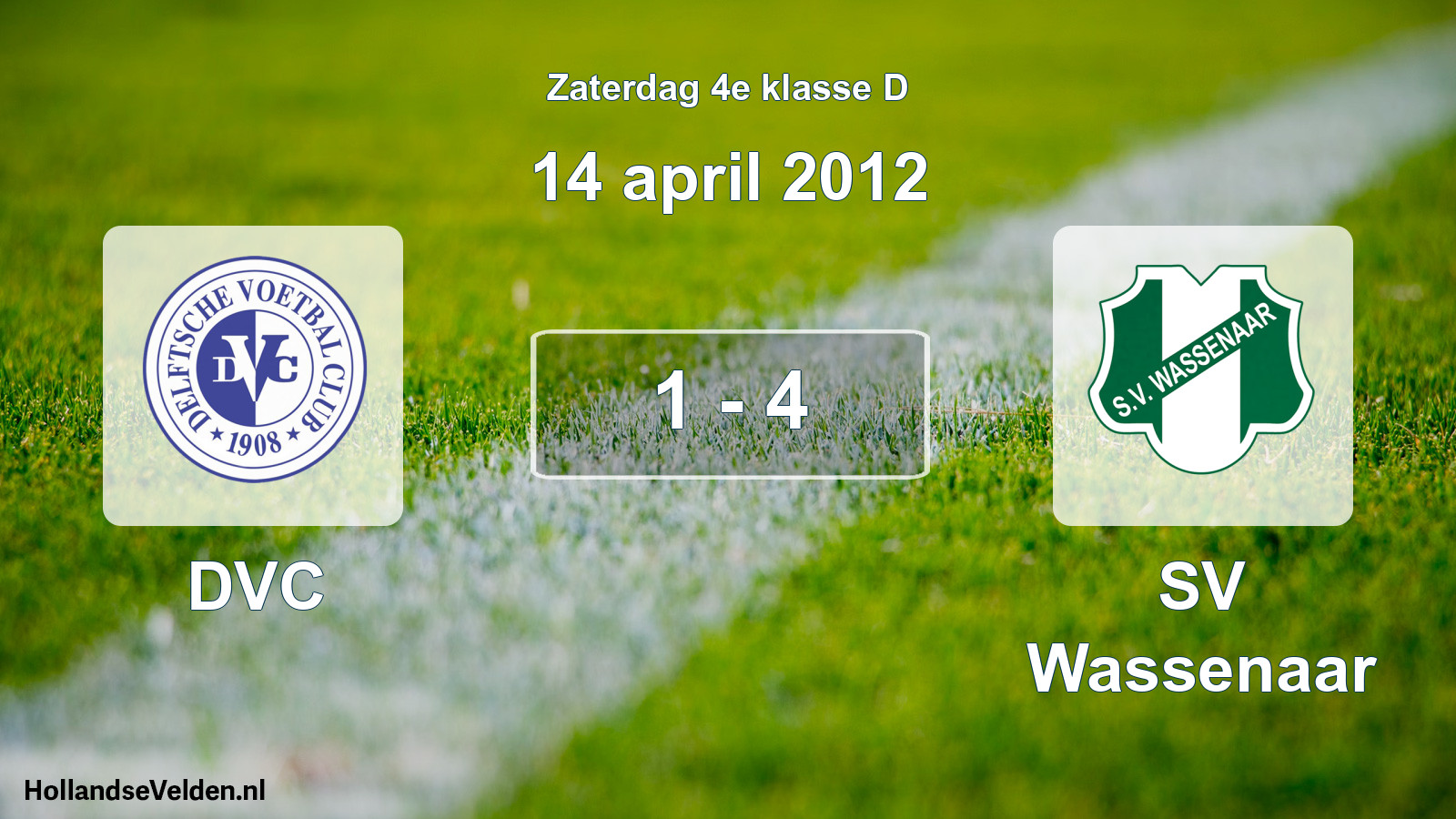 Total number of matches played: DVC - SV Wassenaar 1 - 4 (14 April 2012)